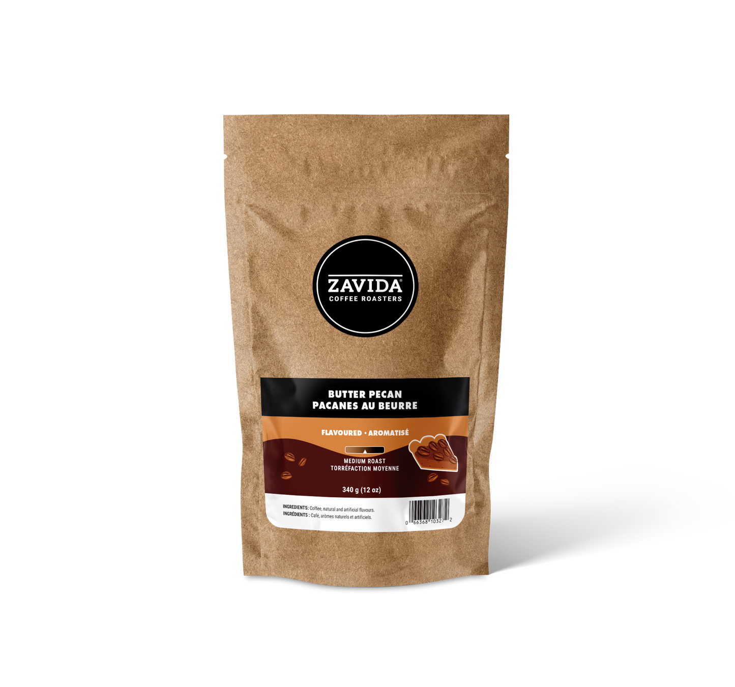 Kaffee Zavida Butter Pecan - 340g Bohnen