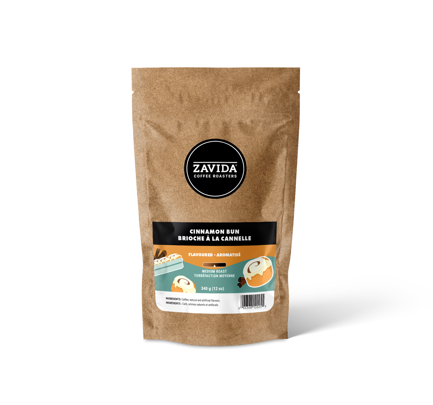 Cafea Zavida Cinnamon Bun - 340g boabe