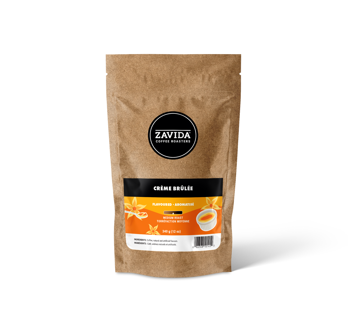 Cafea Zavida Crème Brûlée - 340g boabe