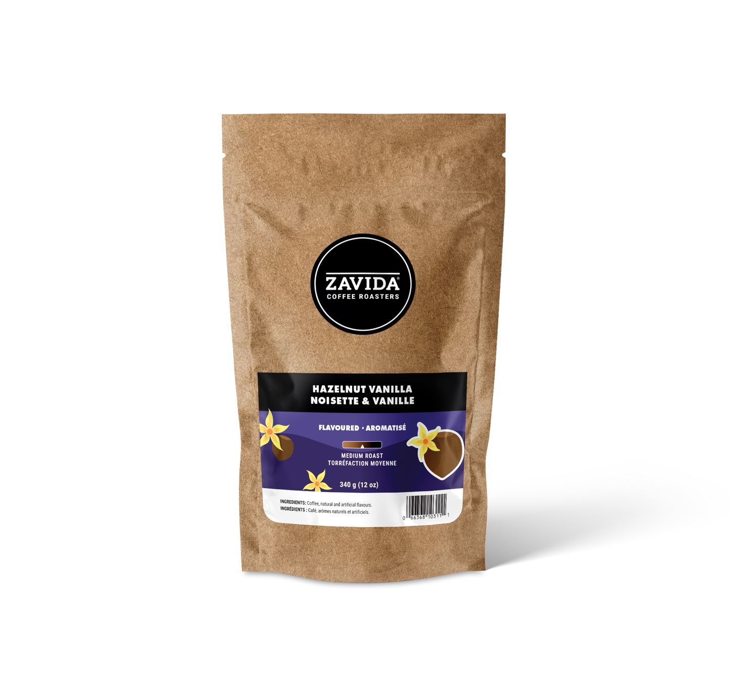 Cafea Zavida Hazelnut Vanilla - 340g boabe