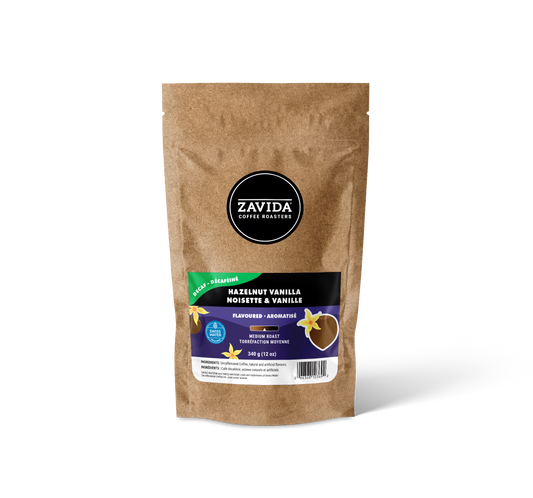 Cafea Zavida Hazelnut Vanilla Decafeinizata - 340g boabe