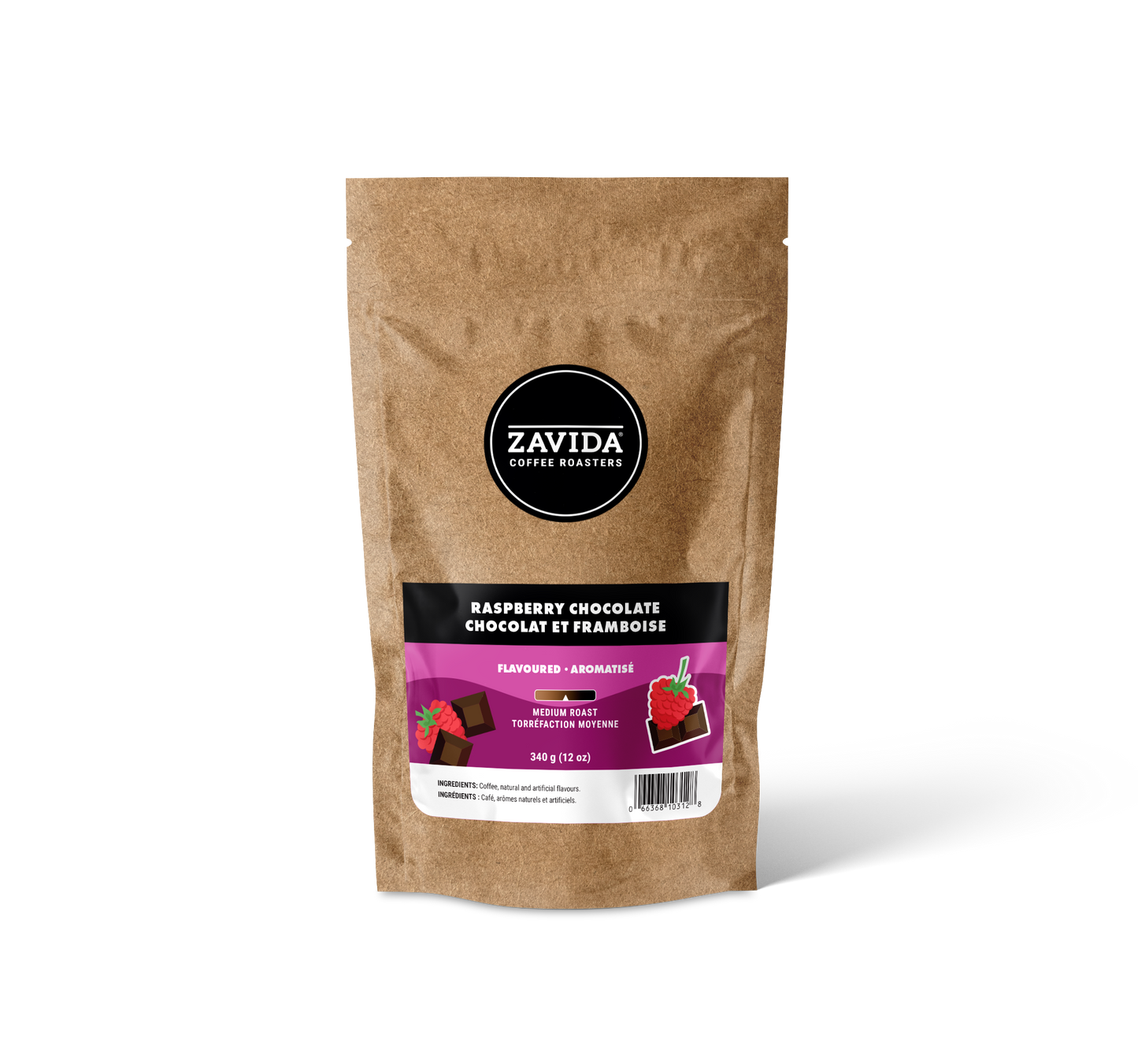 Kaffee Zavida Himbeer-Schokolade - 340g Bohnen